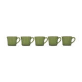Set of 5 coffee in green glass Duralex