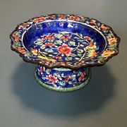 Pair of footed bowls in Canton enamel – China – floral decoration – F
