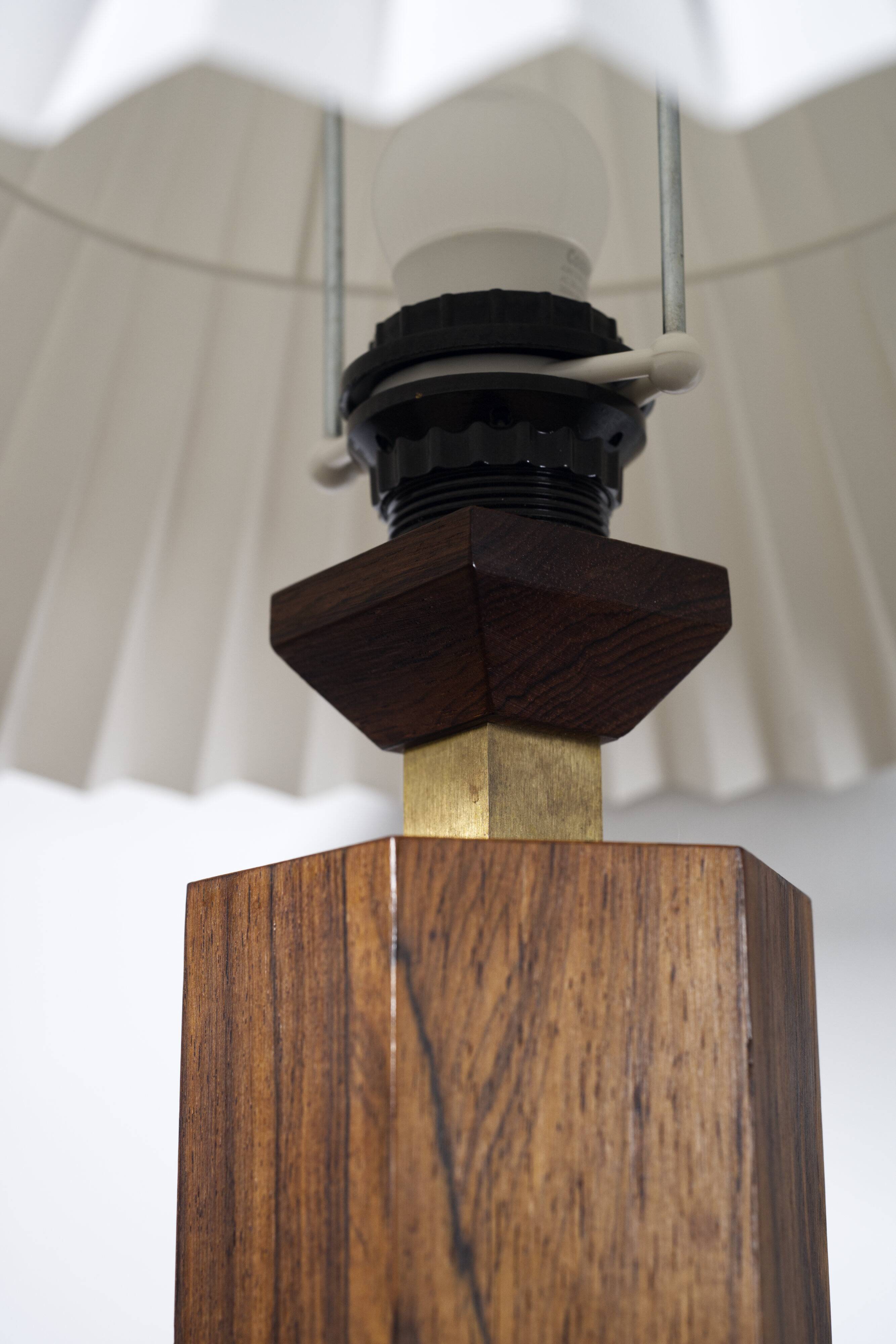 Vintage Danish rosewood table lamp
