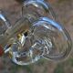 Large blown glass chandelier with bubbles