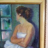 Portrait d'une danseuse impressionniste du xxe siècle.