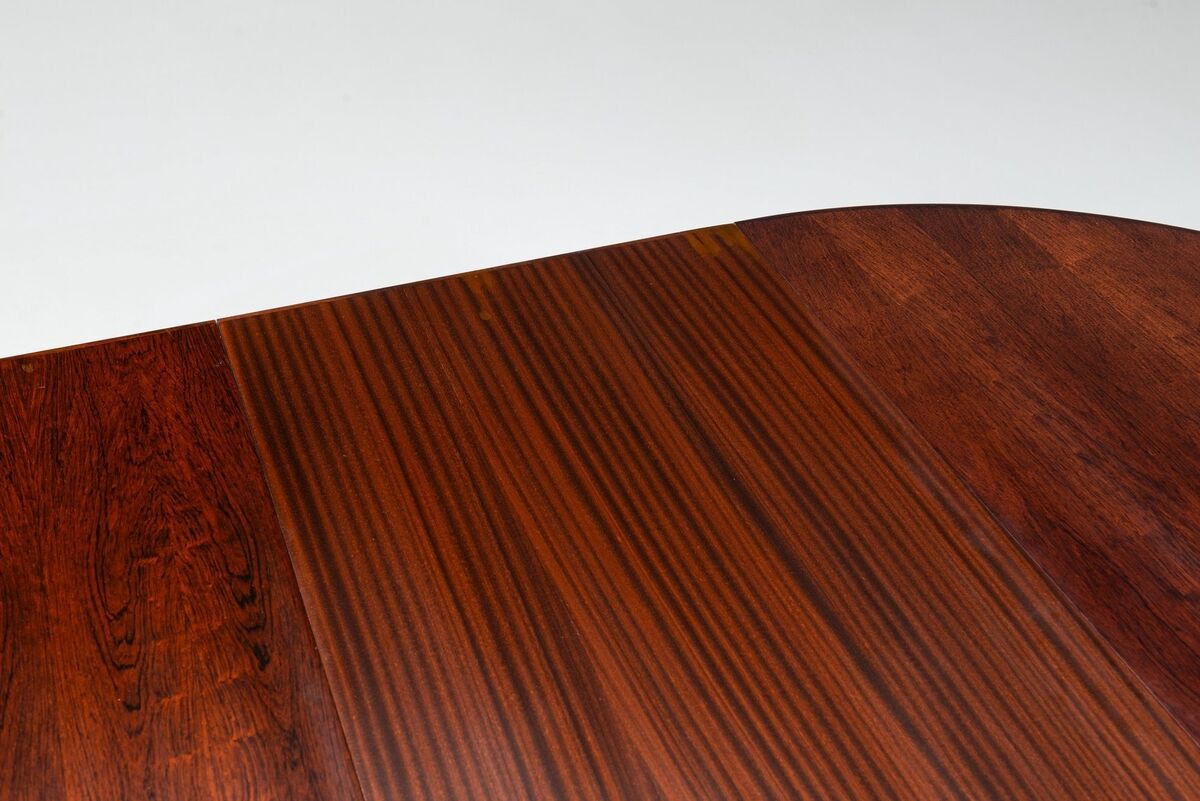 Gunni Omann large dining table in rosewood Omann Jun Denmark 1960