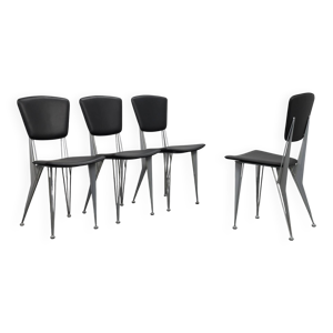 ensemble de 4 chaises - 1980