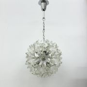 Spectacular Murano glass flower chandelier by Venini for VeArt, Italy 1970s