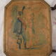 Miroir triptyque de voyage poche lithographies P.B PAris Déposé vers 1900