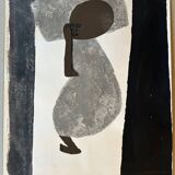Lithographie originale Sleeping Infant édition II de Gregorio Prestopino numérotée et signée. 55/60 vers 1960.