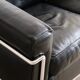 Canapé deux places vintage Cassina LC2 par Charlotte Perriand et Le Corbusier