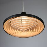 Mid-century industrial danish black pendant lamp, 1960s