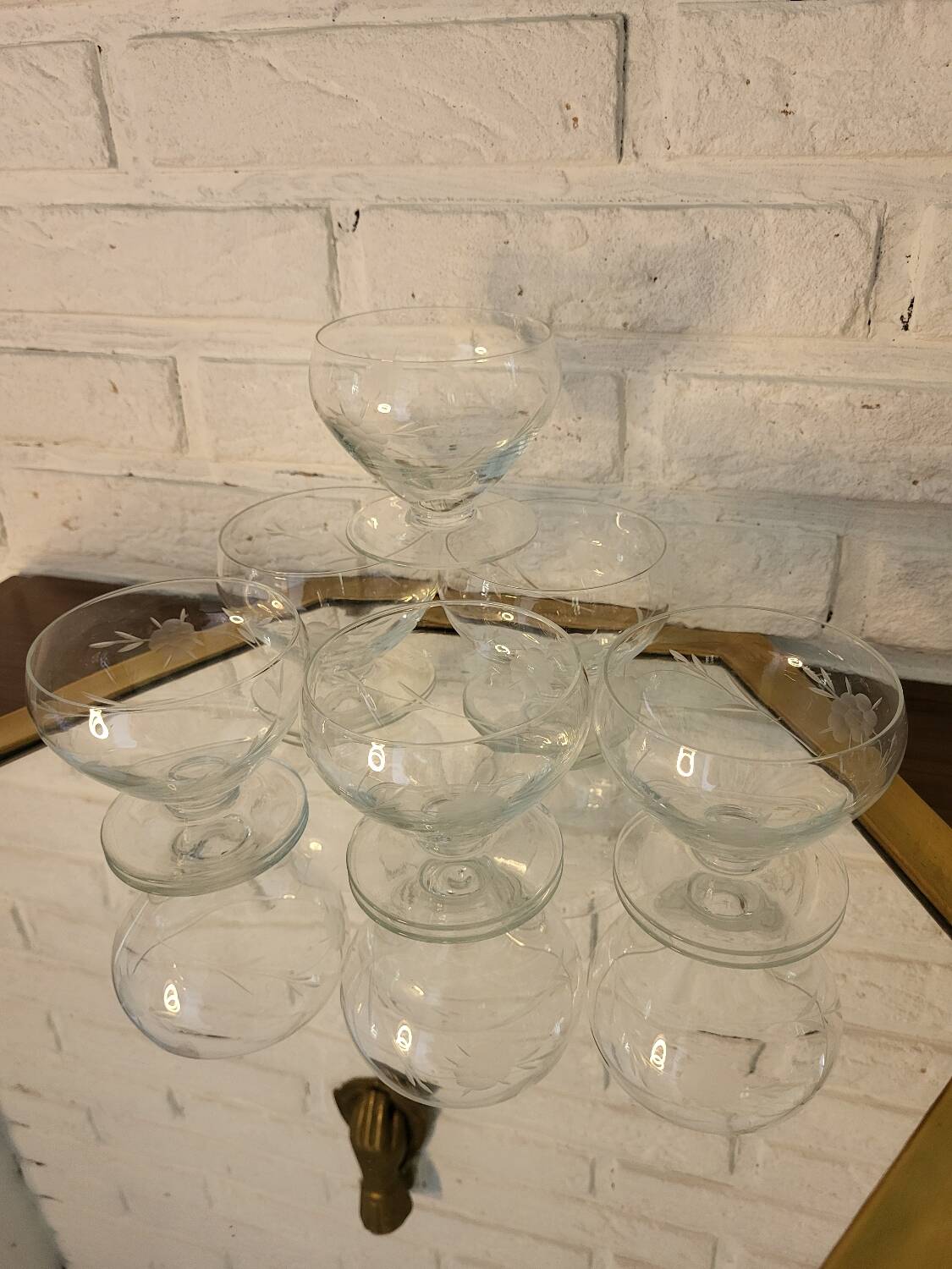 Vintage stemmed glasses