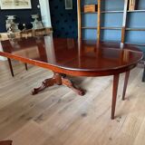 Large antique oval Dutch mahogany table