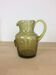 Green bubbled glass pitcher