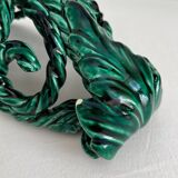 Vintage woven ceramic fruit bowl basket