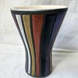 Vase diabolo Roger Capron Vallauris – Rayures – céramique vintage années 50