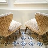 Chair Danish wingback Chair Scandinavian flesh small wing of Elias Svedberg