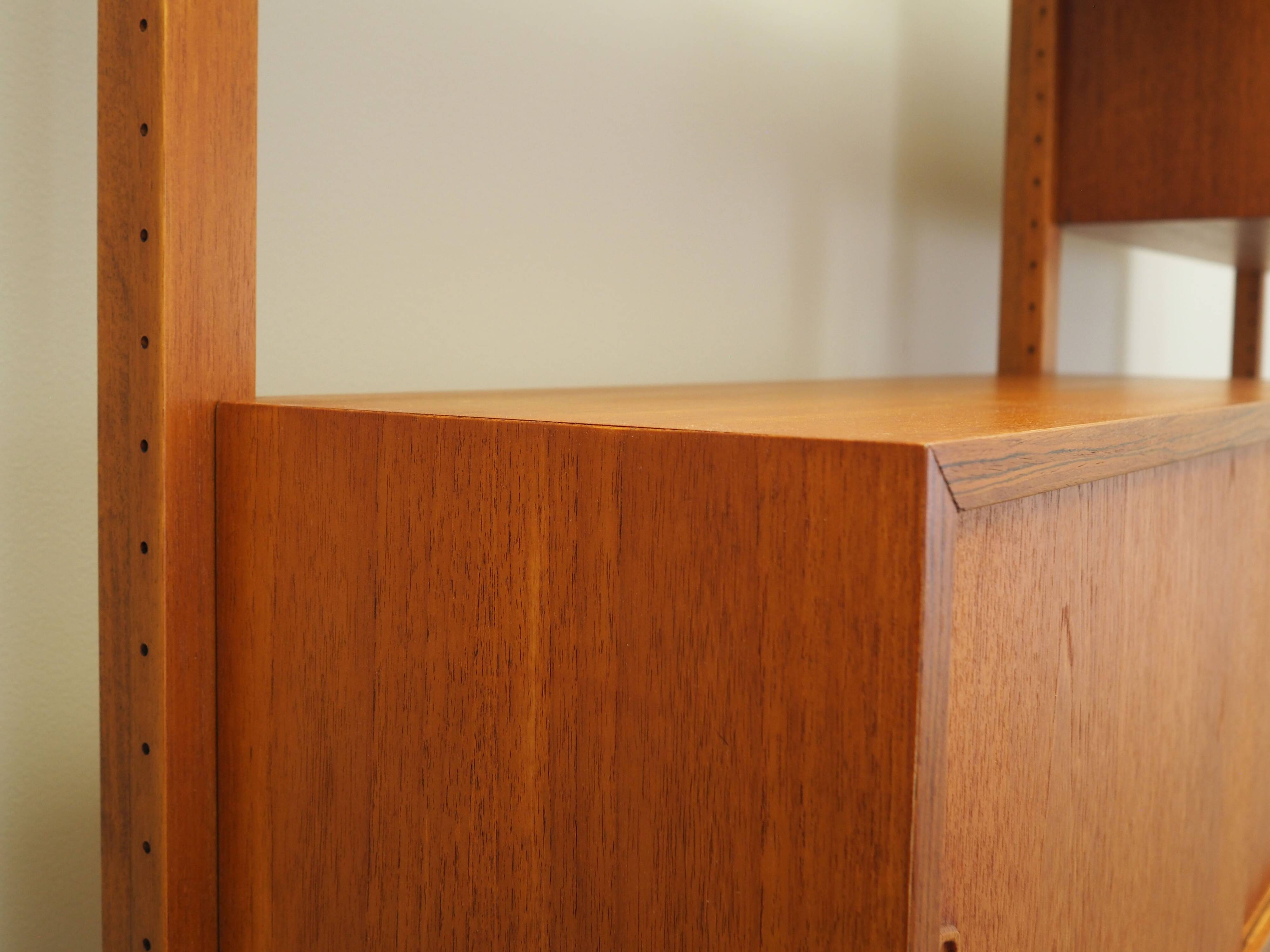 Teak wall unit, Norwegian design, 1960s, designer: Kjell Riise, production: