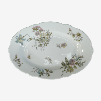 Oval dish in Limoges porcelain for E.Bourgeois paris