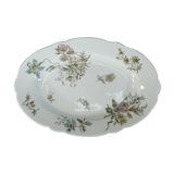 Oval dish in Limoges porcelain for E.Bourgeois paris