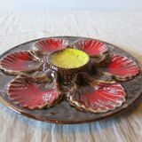 Earthenware oyster plate