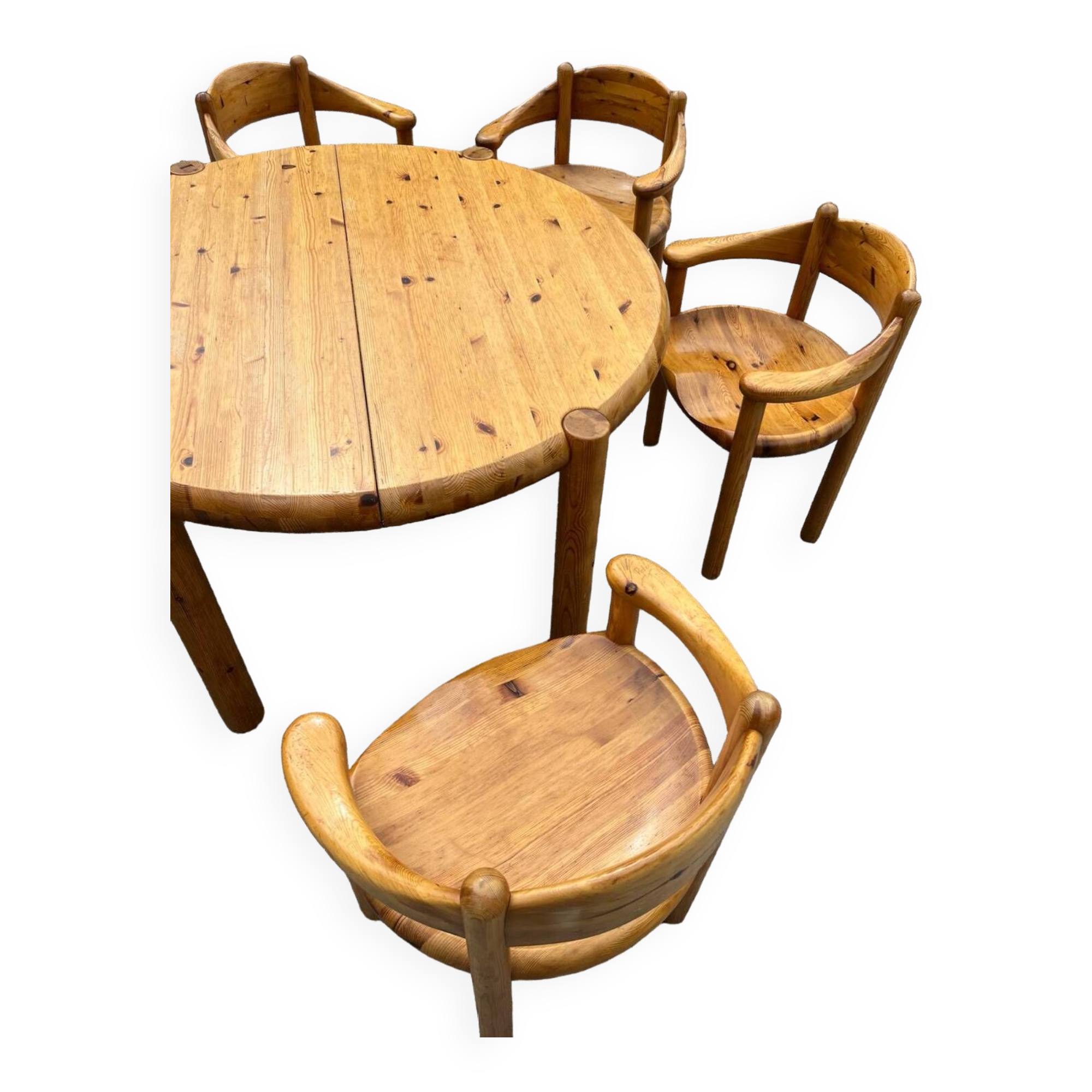Fauteuils et table de salle à manger Rainer Daumiller