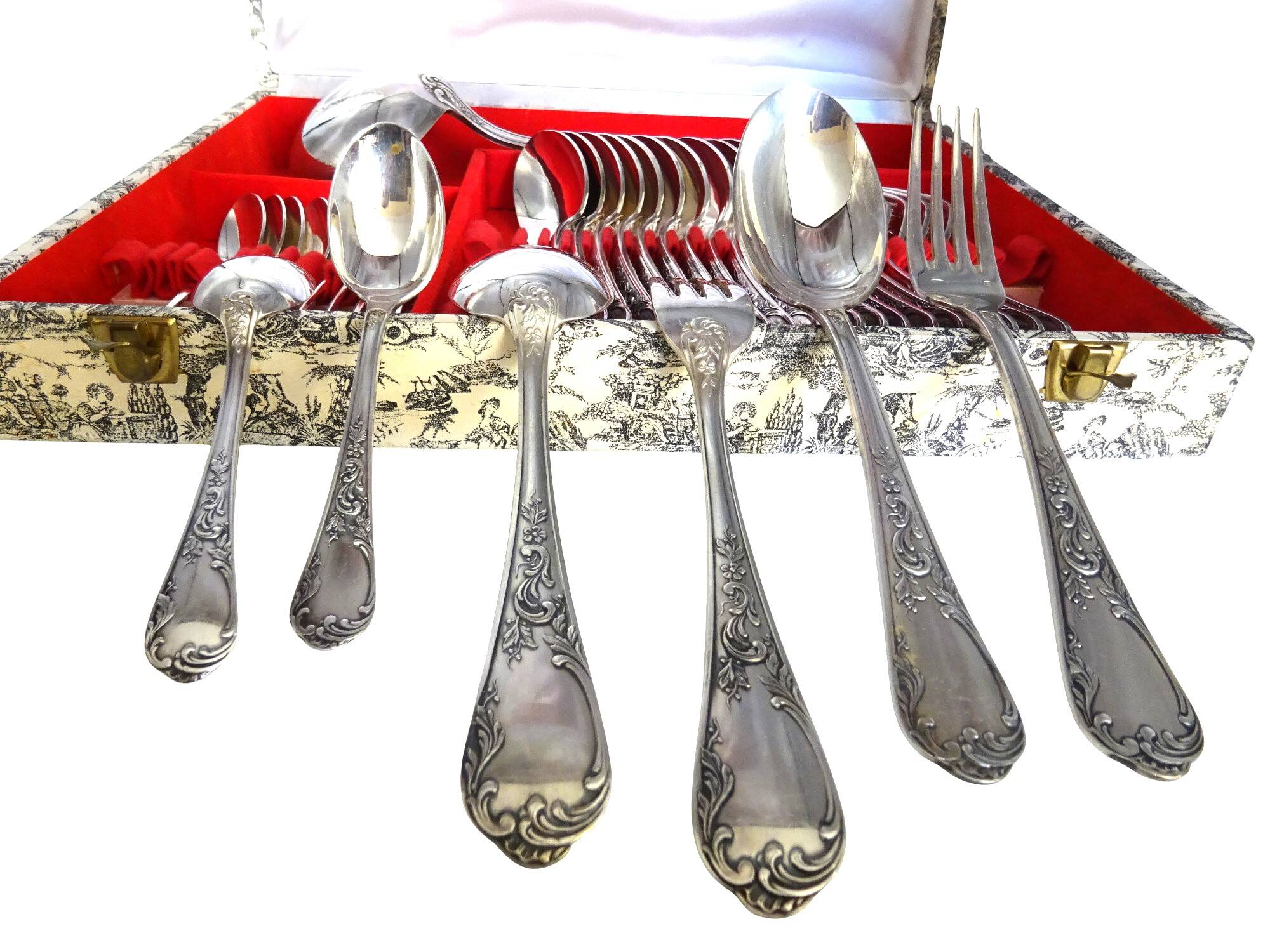 Silver-plated cutlery set - 37 pieces - Frionnet François