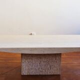 Travertine coffee table, 1980s