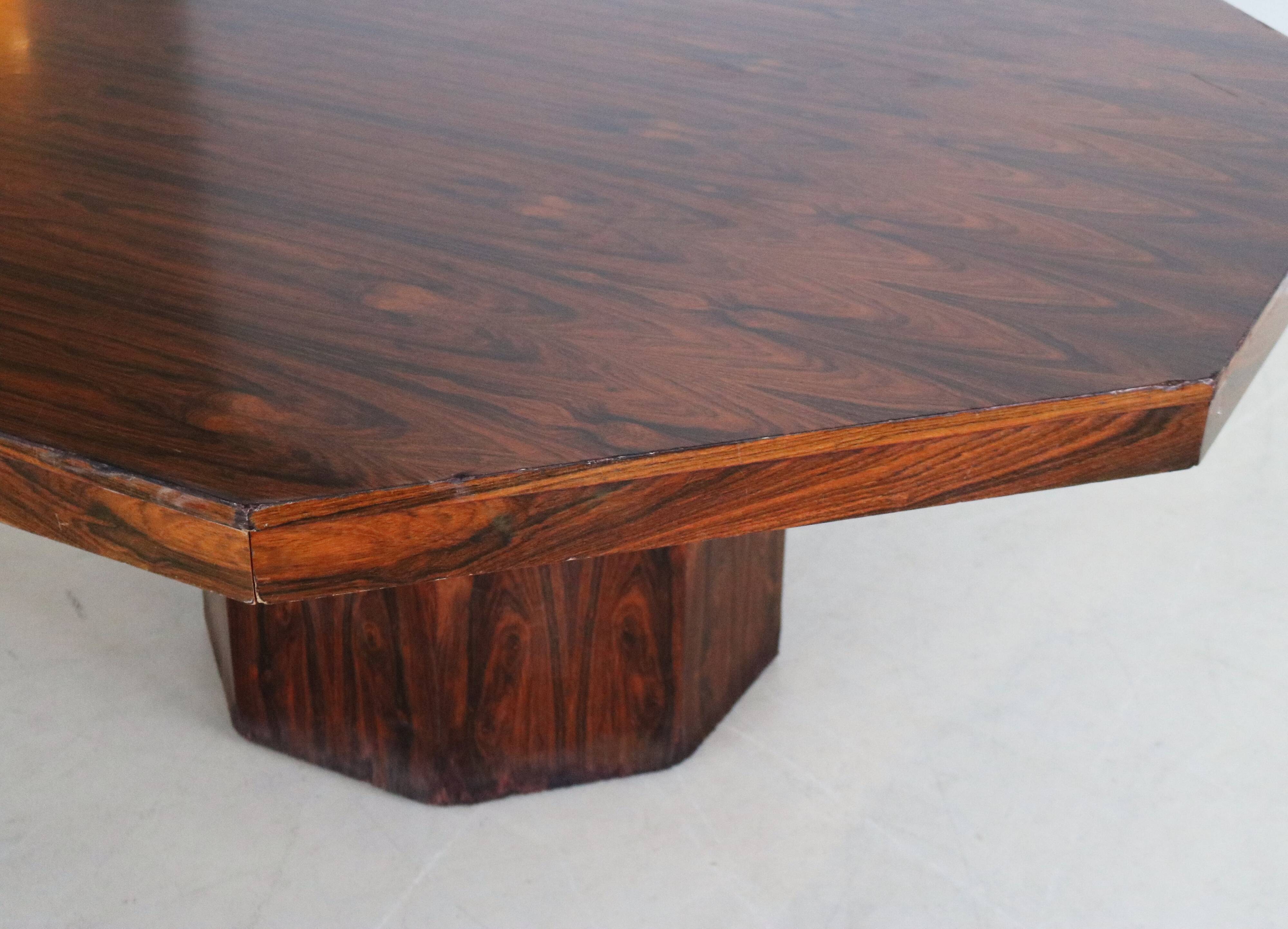 Octagonal dining ore conference table with drawers