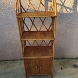 Large vintage rattan shelf from the 70s