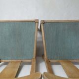 2 vintage wooden farmhouse chairs