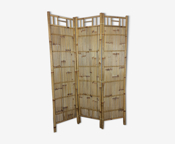 Paravent en bambou vintage 3 panneaux