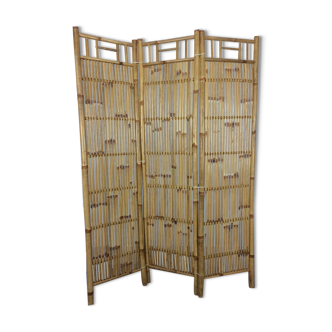 Vintage bamboo screen, 3 panels