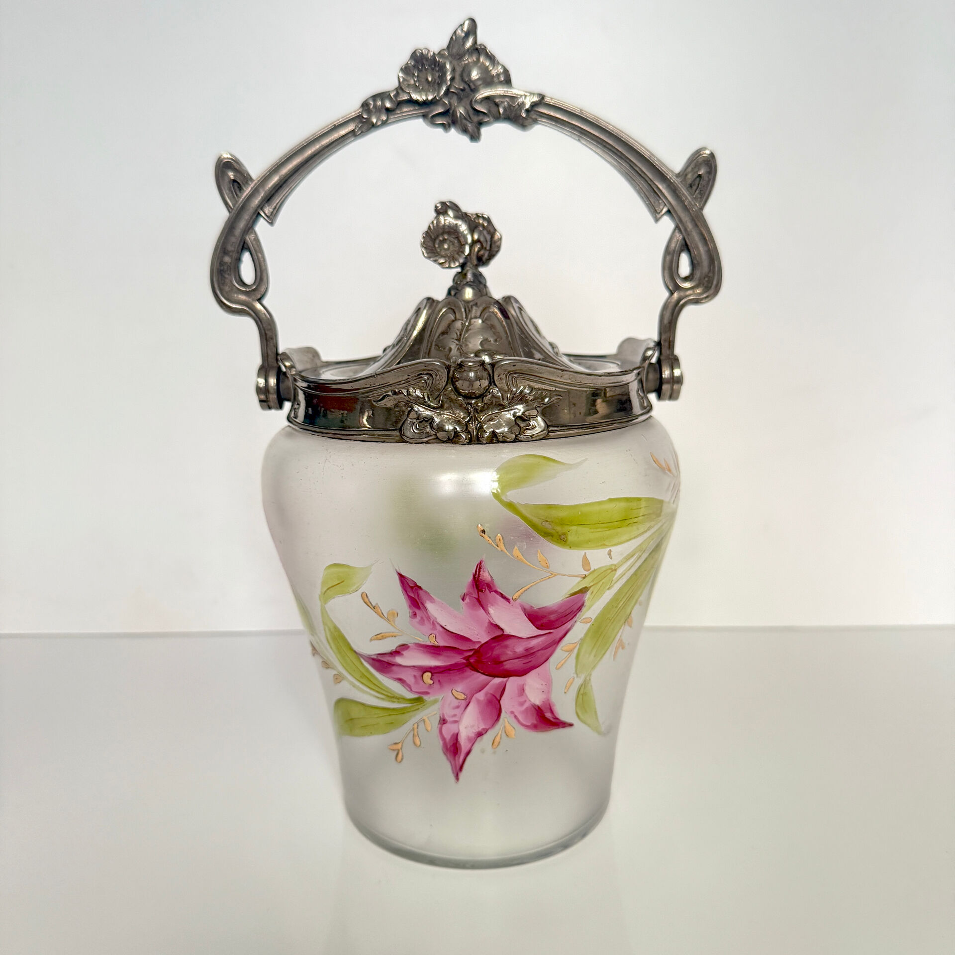 Art Nouveau biscuit jar