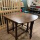 Solid wood farmhouse table with drop leaves