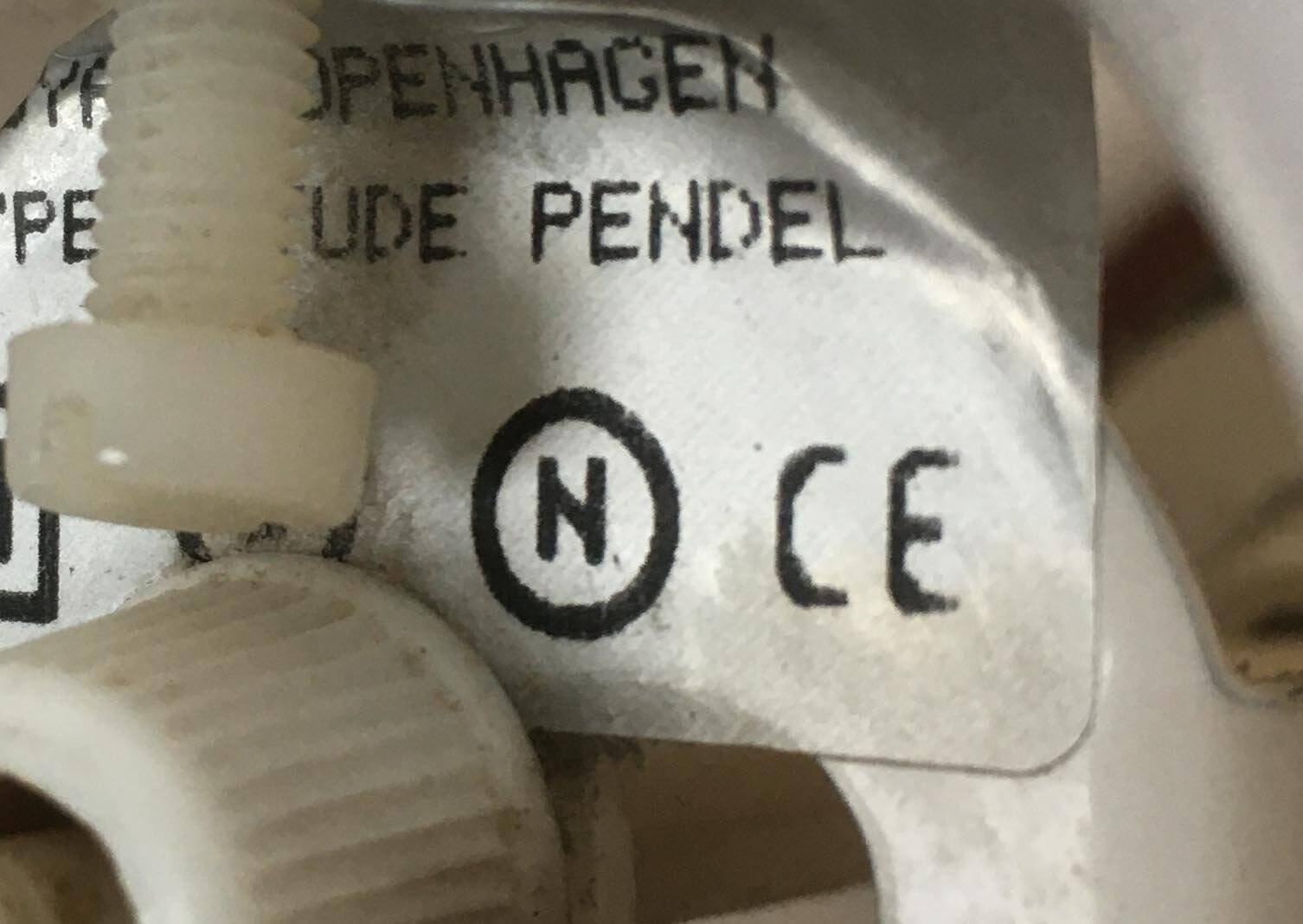 Vintage glass suspension by Michael Bang for Royal Copenhagen.