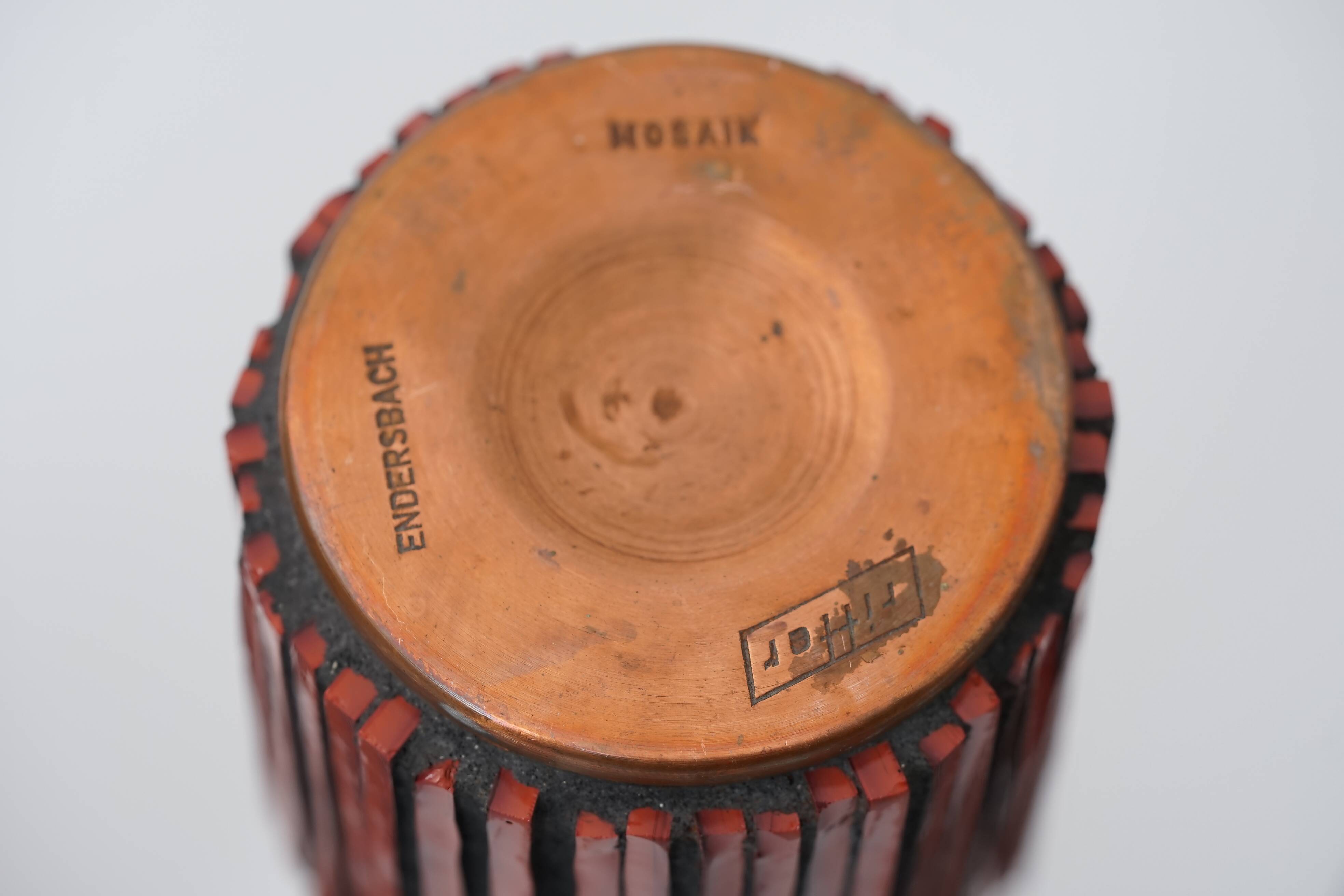 Vintage Pottery Mosaic Vases by W. Zimmermann for Ritter