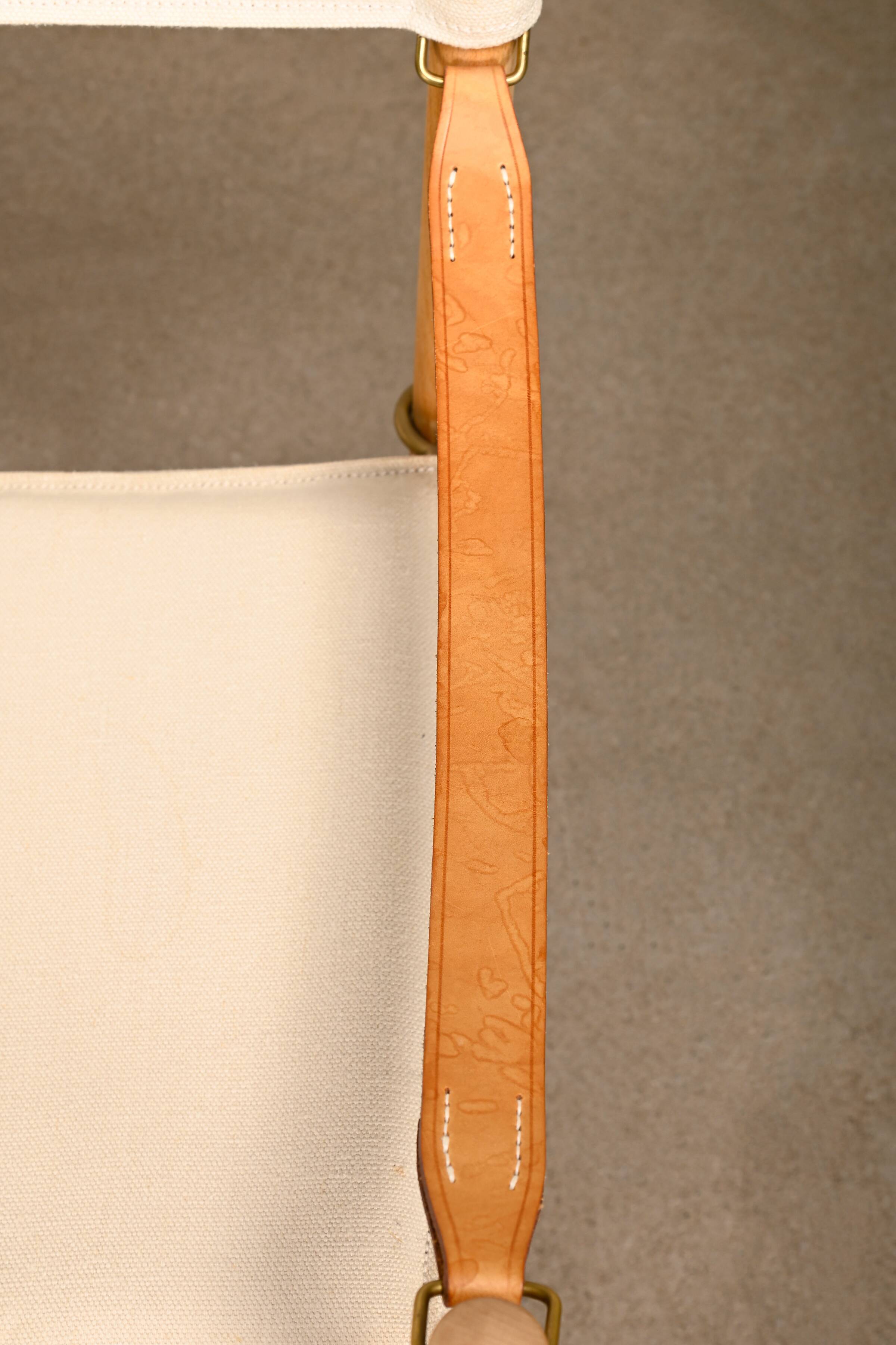 Mogens Koch MK16 Folding Chair in Beech Wood and Canvas for Rud Rasmussen, DK