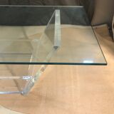 David Lange plexiglass coffee table