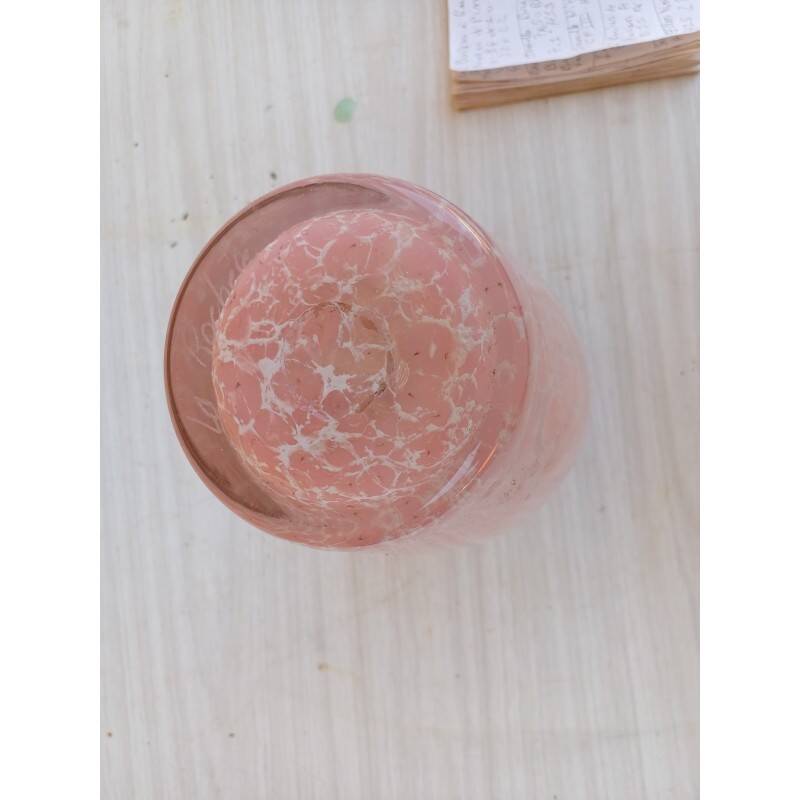 Glass vase signed "La Rochère"