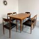 Table à manger extensible en teck design scandinave des années 1960
