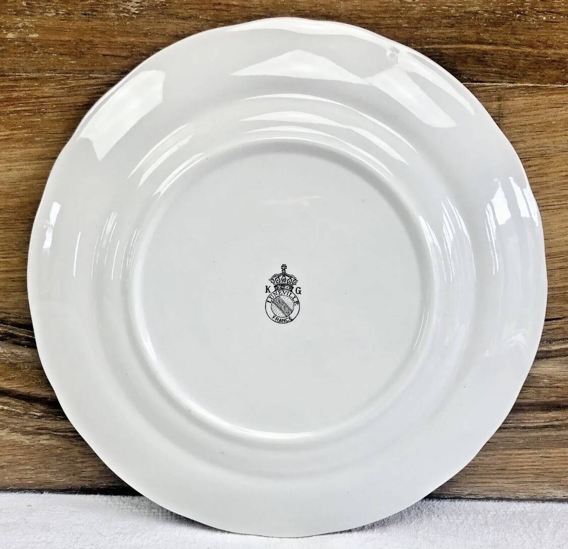 5 dessert plates 22.7 cm Lunéville reverbere model