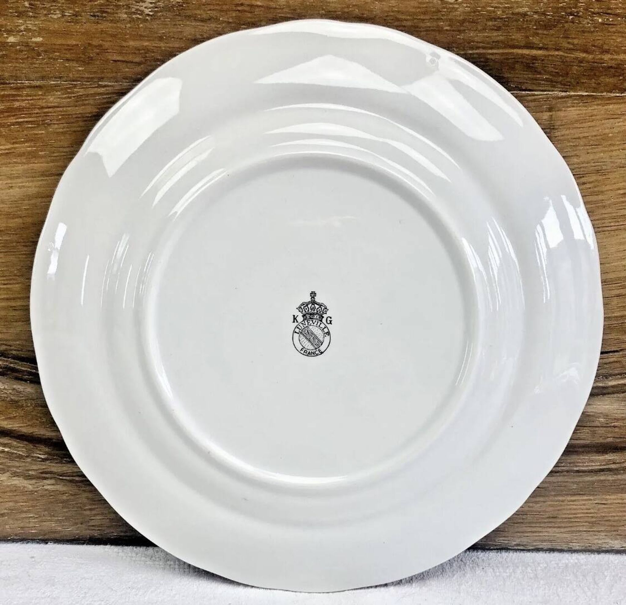 5 assiettes à dessert Lunéville modèle Réverbère