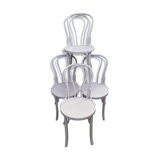 Set of 4 grey lay bistro chairs