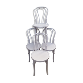 Set of 4 grey lay bistro chairs