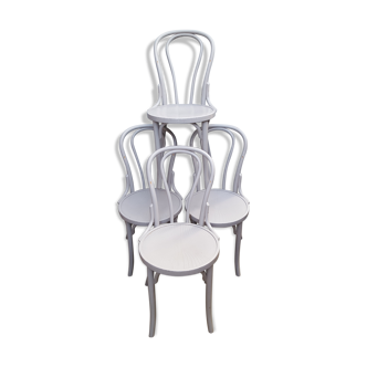 Set of 4 grey lay bistro chairs