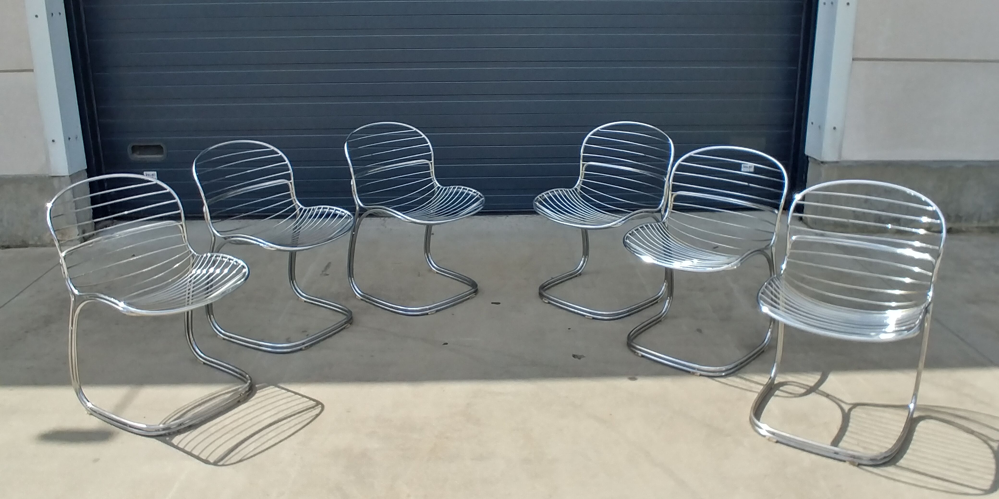 Lot of 6 Sabrina chairs by Gastone Rinaldi 1970