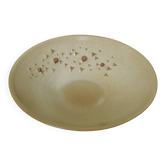 Bol à fruits vintage en céramique beige, pièce maîtresse, grand bol en poterie