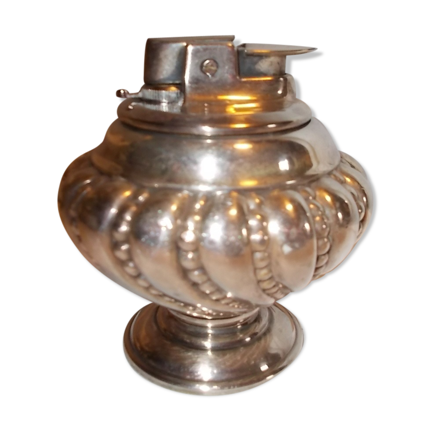 Silver-plated metal lighter