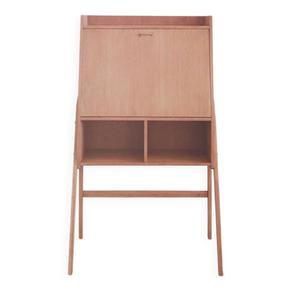 Secrétaire style scandinave vintage rénové, années 50-60