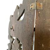 Carved wooden wall shelf