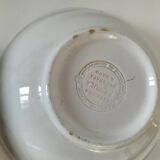 Trio of Italian 1970s deep plates, ochre brown floral decoration