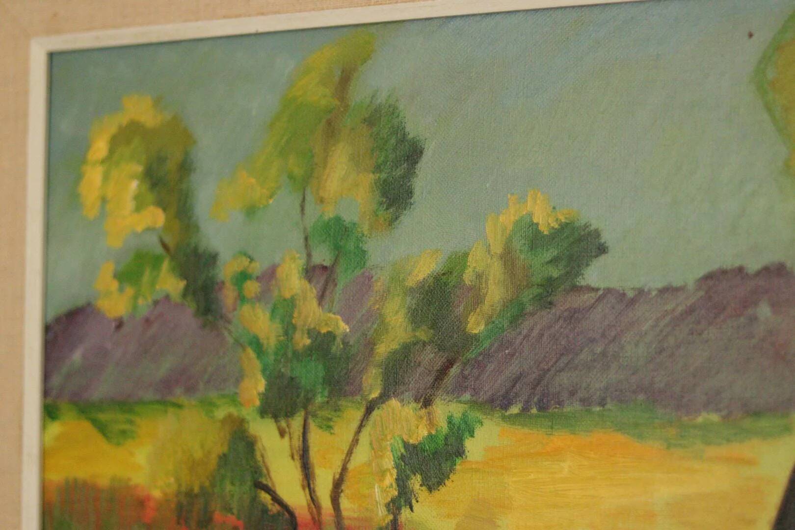 Landscape with barn by Bror Göransson